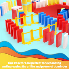 Bulk Dominoes Pro-Domino Kit line reactors and spinner in use for demonstrations