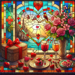 Bullglesup 1024-piece heart puzzle with poster back for easy sorting and mindful solving.