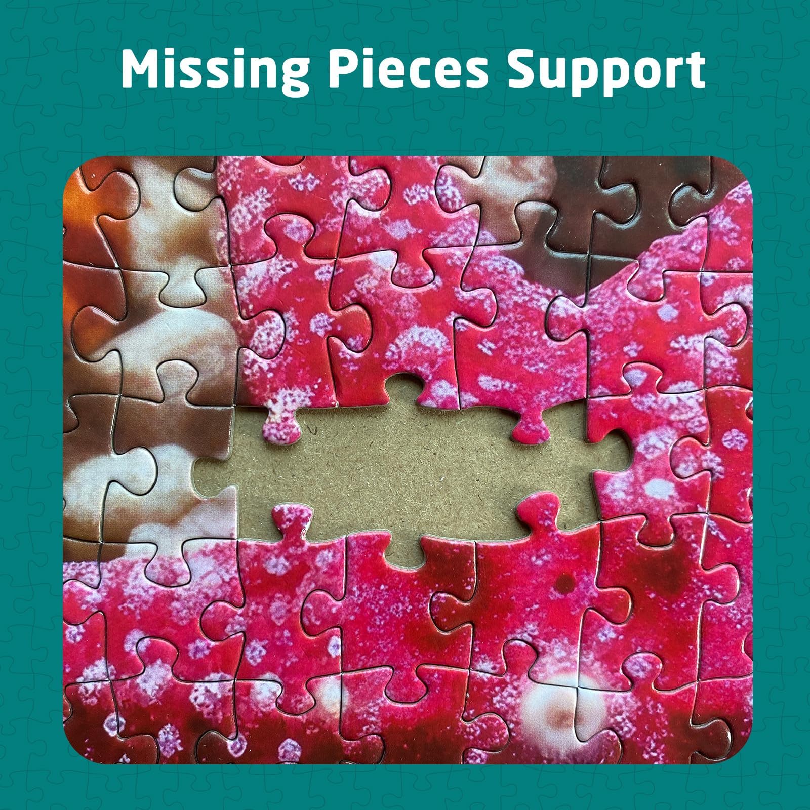 Bullglesup 1024-piece puzzle showing ABC on back to aid sorting and progress.