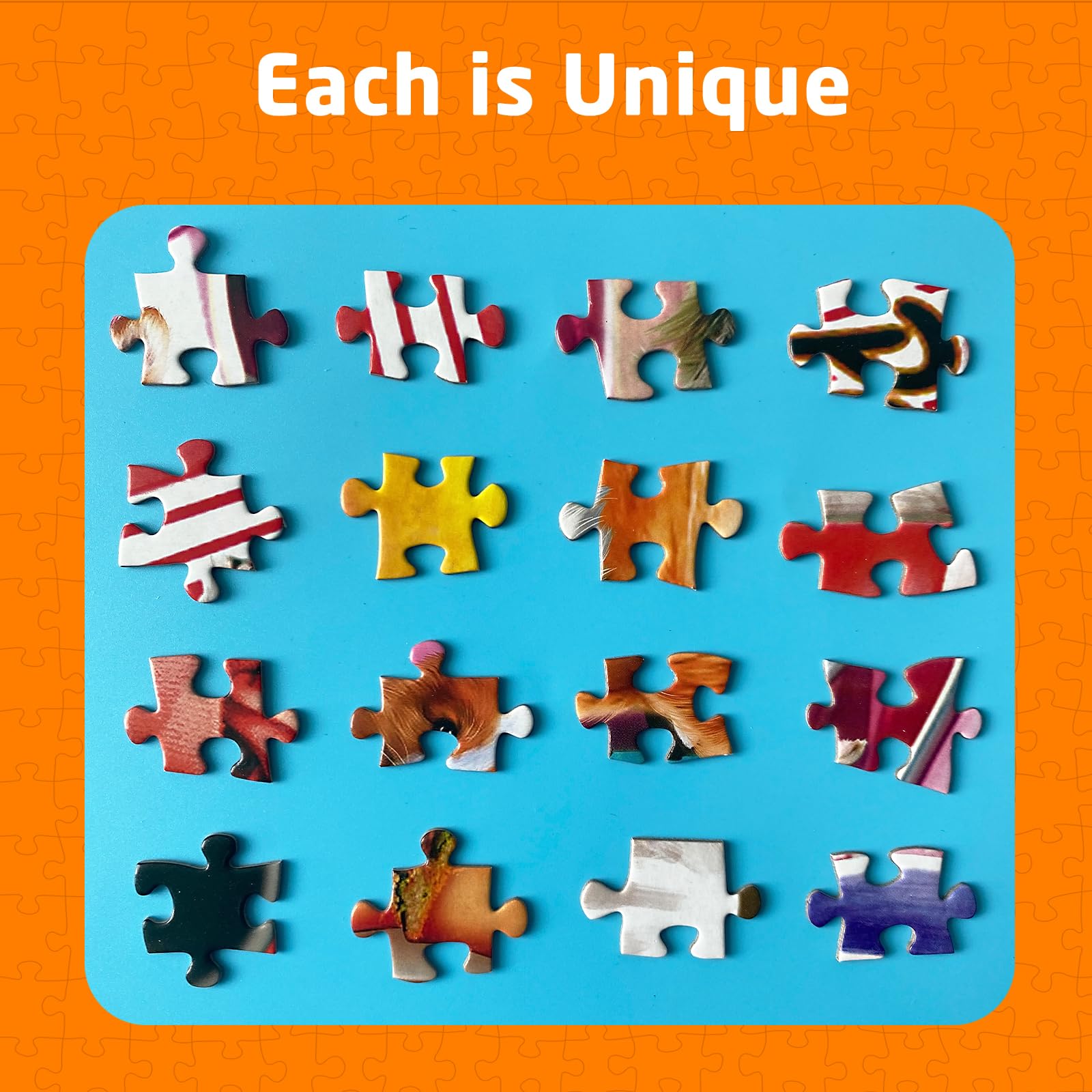 Bullglesup 1024-piece puzzle highlighting unique piece shapes for smooth assembly.