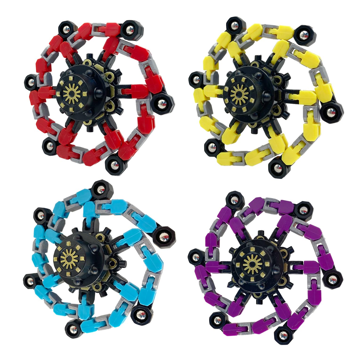 Buluwans transformable fidget spinner pack-4 for focused play and tactile satisfaction.