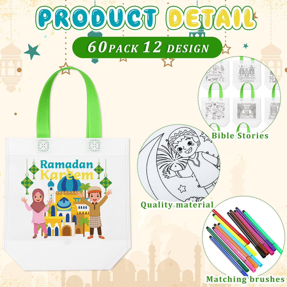 Bulyoou Ramadan bags with 25x22 cm size suitable for party favors.