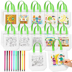 Bulyoou Ramadan coloring gift bags with pattern designs for creative Eid activities.