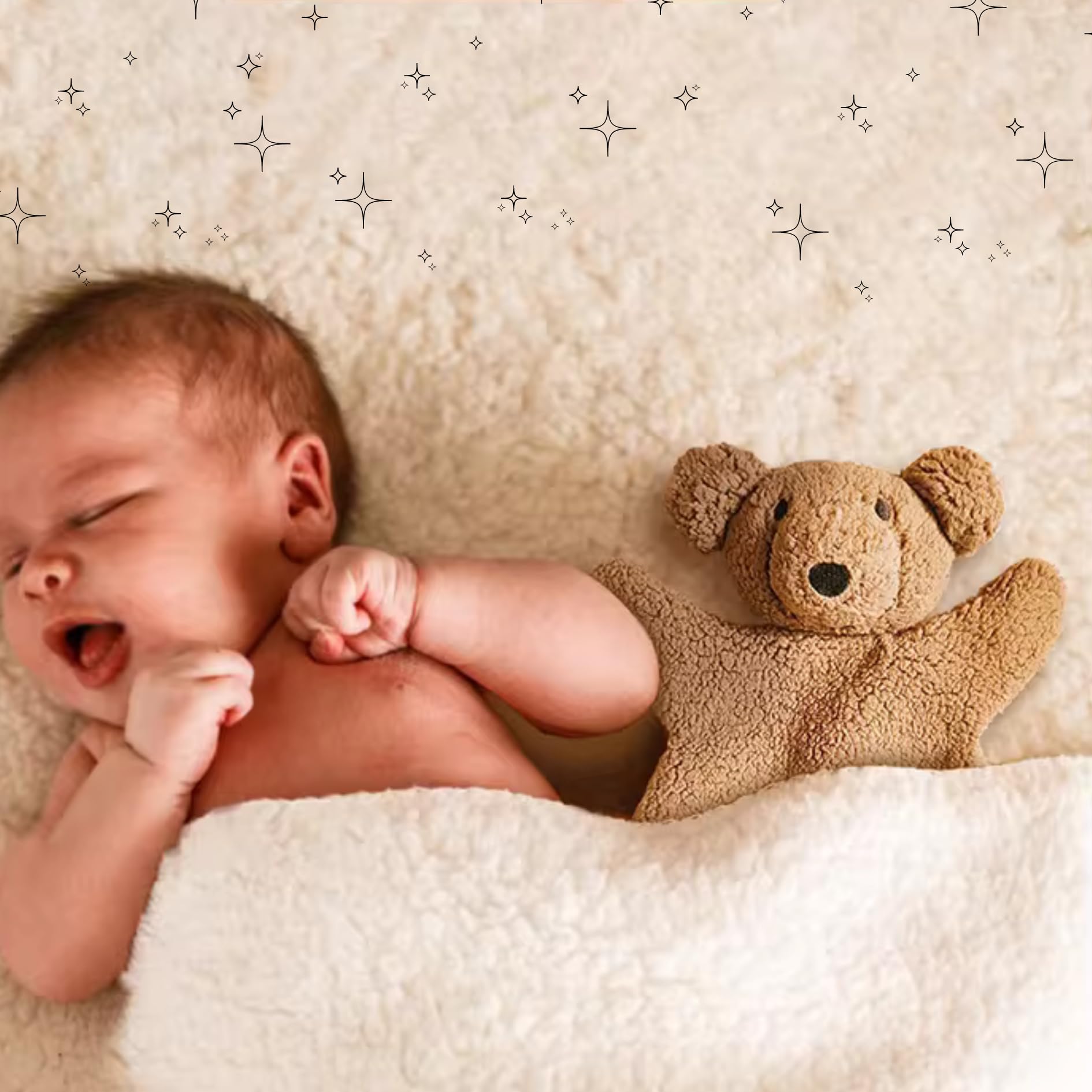 Bumble Bear lovey in nursery creates cozy decor and comfort