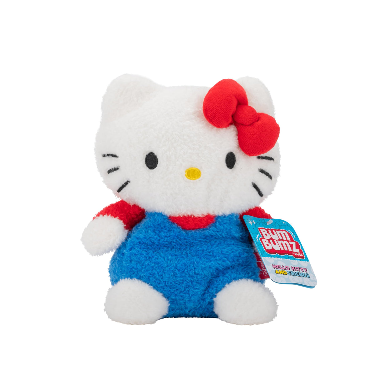BumBumz Hello Kitty Bumz plush front view, soft sensory toy for playtime comfort.