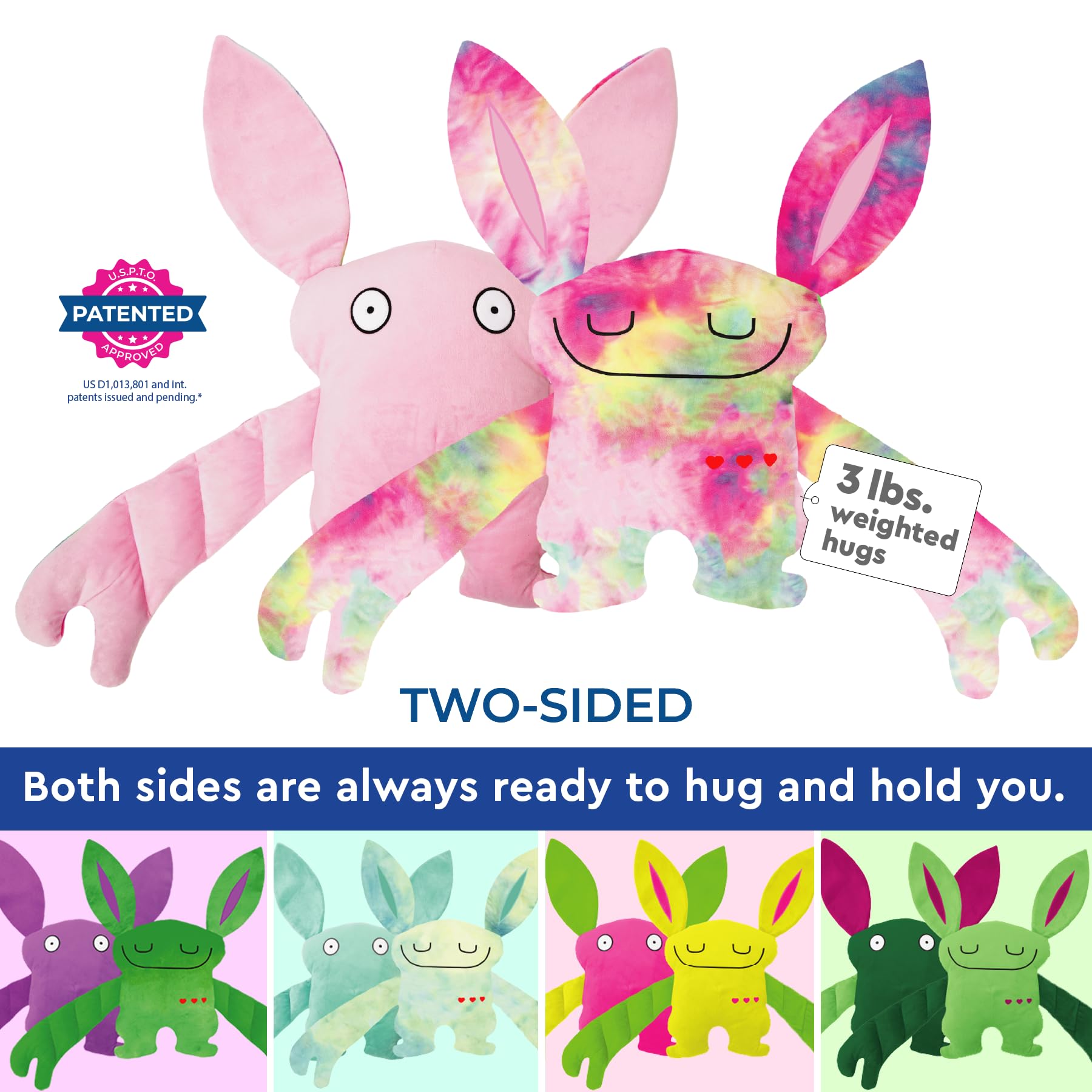 Bumpas machine washable plush demonstrates easy cleanup after playtime and naps.