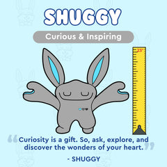 Bumpas Shuggy back head eyes give playful watching presence during rest