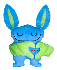 Bumpas weighted plush toy close-up showing the hug-like feel and soft texture.