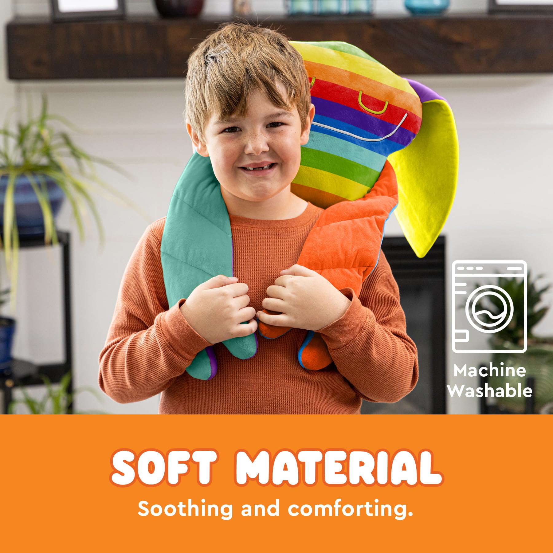 Bumpas plush toy invites imaginative play with a cuddly, soft body.