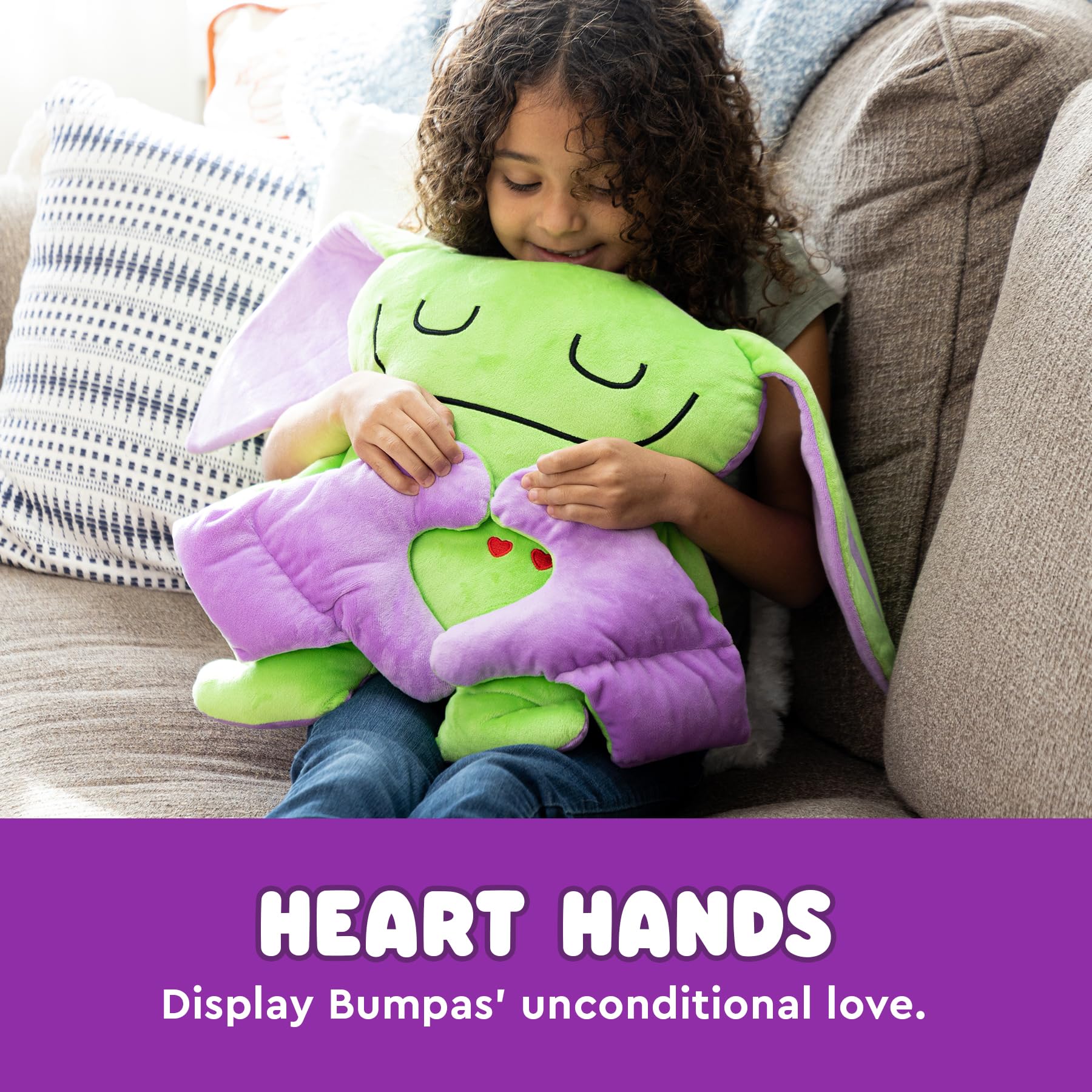 Bumpas weighted plush toy kid-friendly companion for travel and naptime.