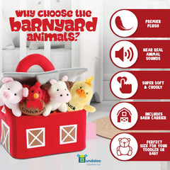 Bundaloo soft plush fabrics offer safe, cozy play.