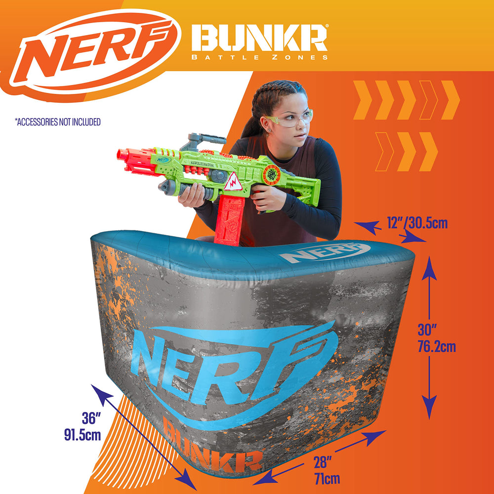 BUNKR Foam dart storage compartment keeps ammo ready during battles.