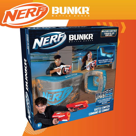 BUNKR Battle Switch Footrest extended, provides leg support during play.