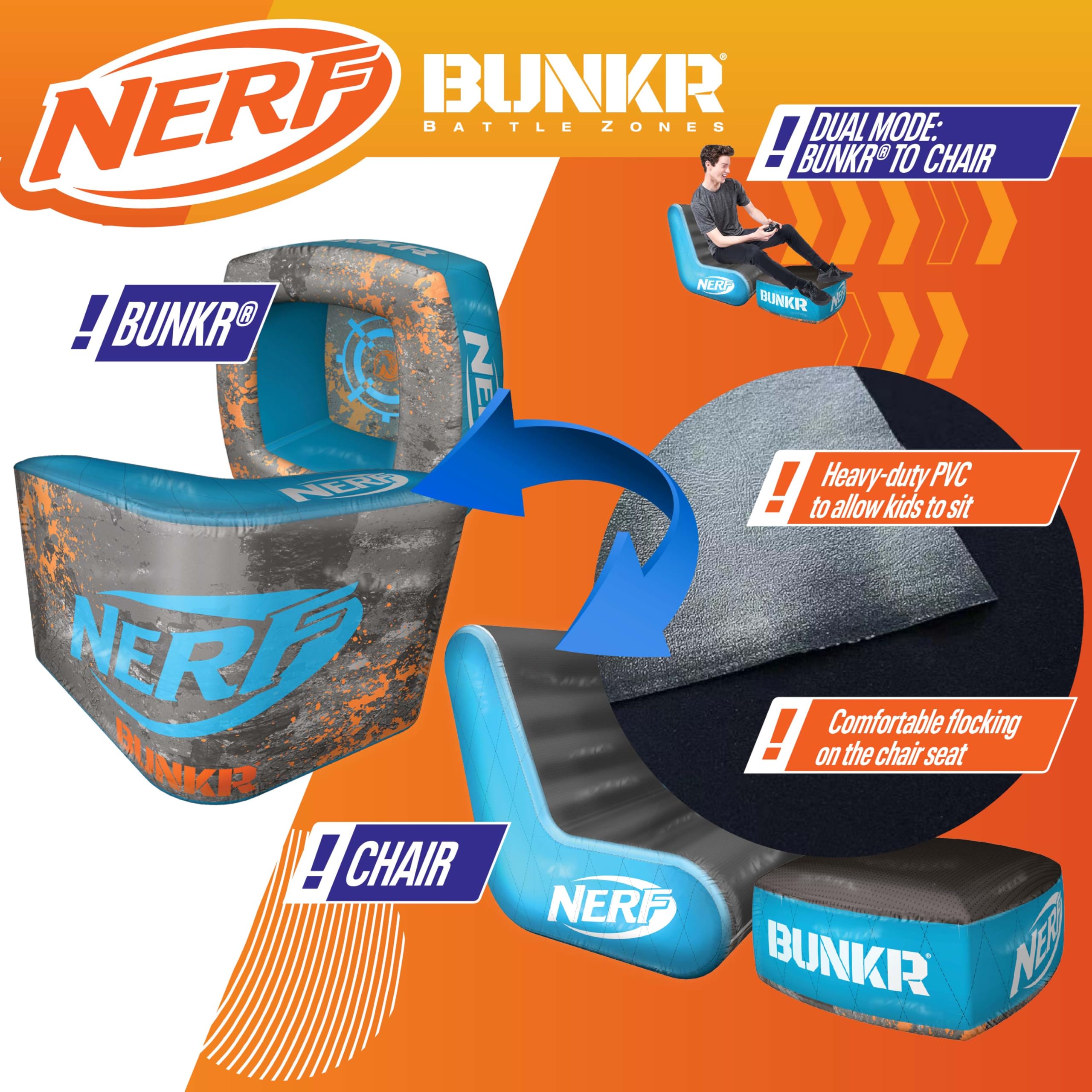 BUNKR Bunker Cover with Target for engaging Nerf battles.