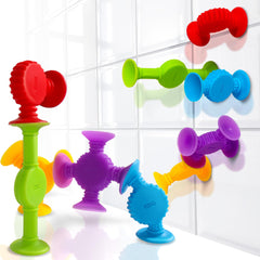 BUNMO suction bath toys connect, build, create to boost fine motor play
