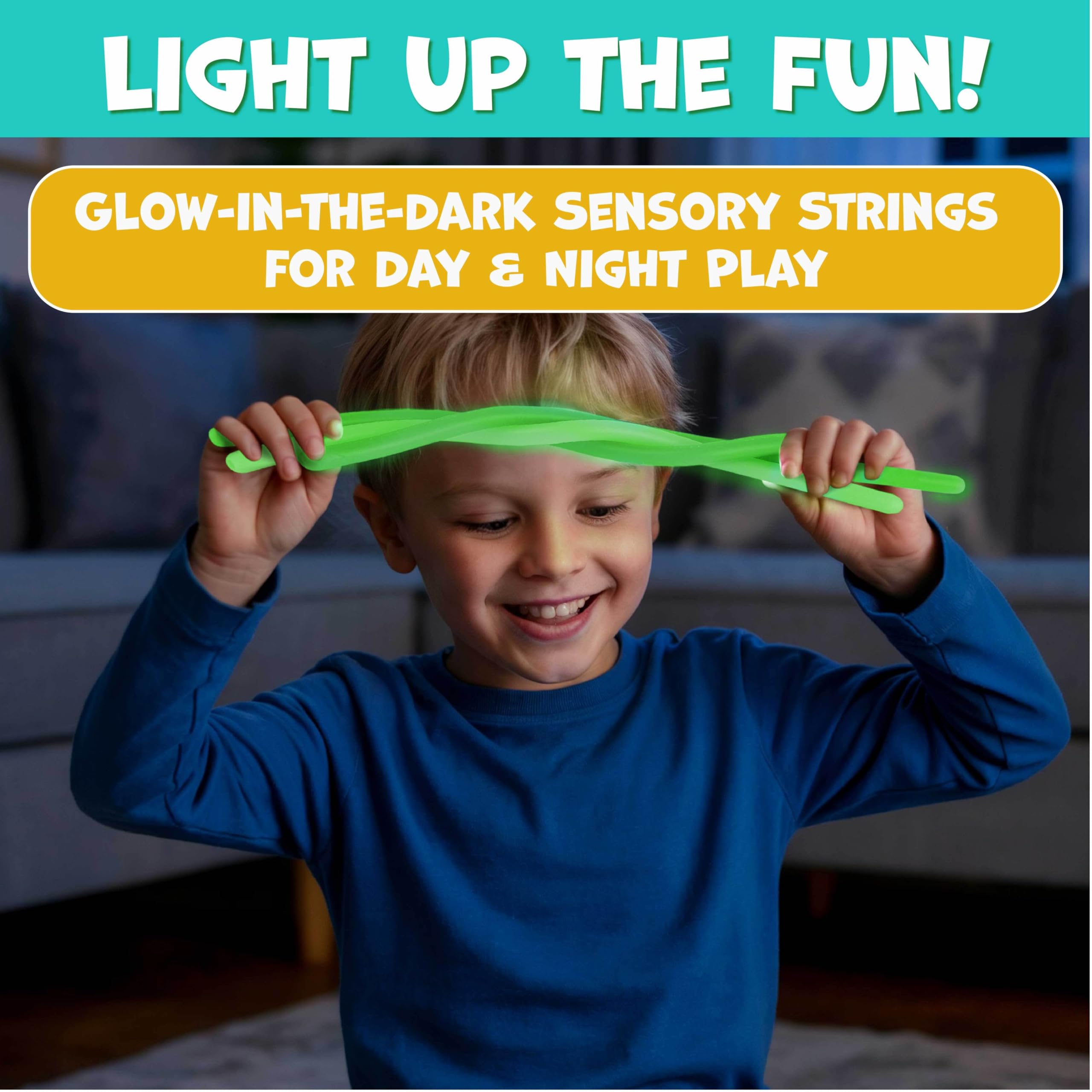 Bright color variety of BunMo strings for visual stimulation during calm activities.