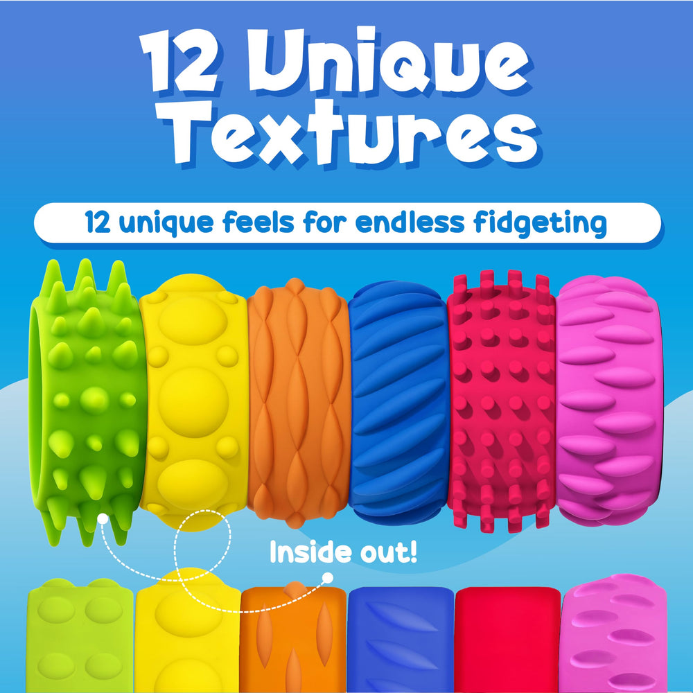 BunMo fidget rings texture ridge closeup, engaging raised patterns for sensory engagement.