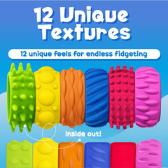 BunMo fidget rings texture ridge closeup, engaging raised patterns for sensory engagement.
