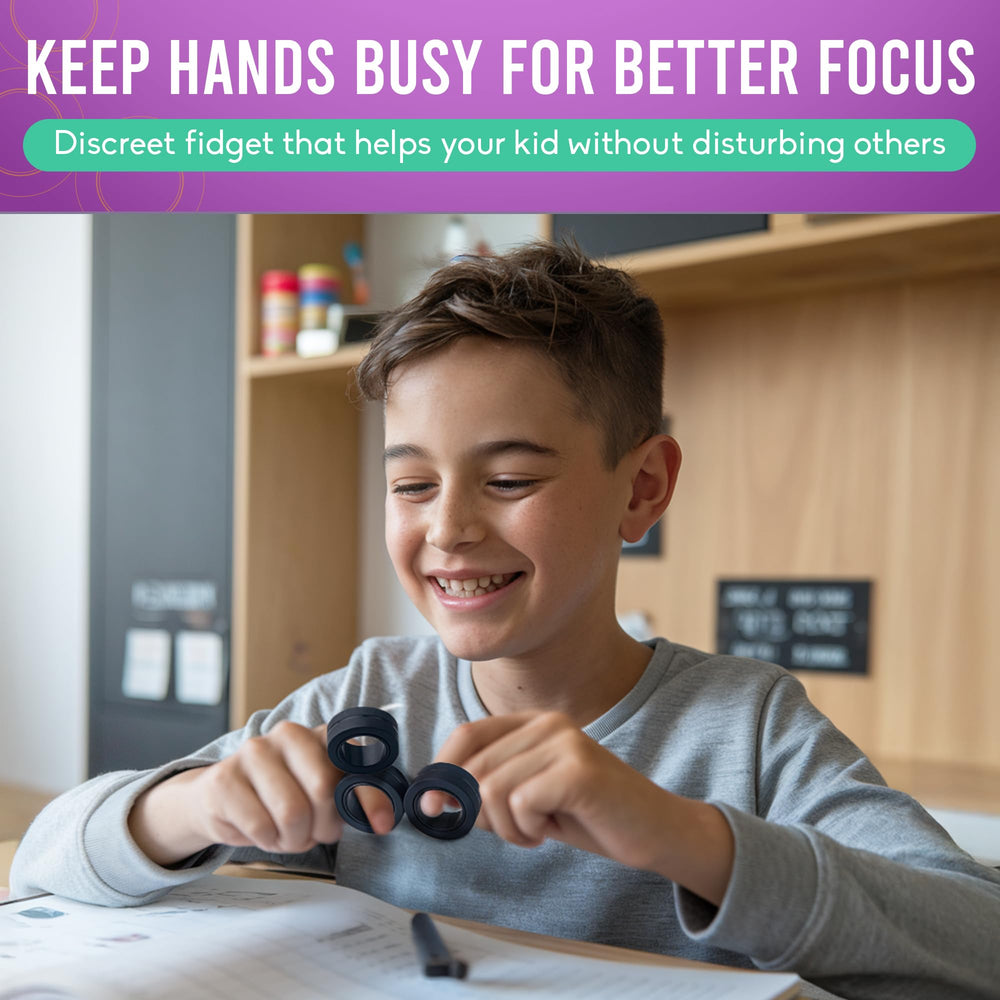 BUNMO magnetic fidget rings portable toy for meetings, commutes, and study.