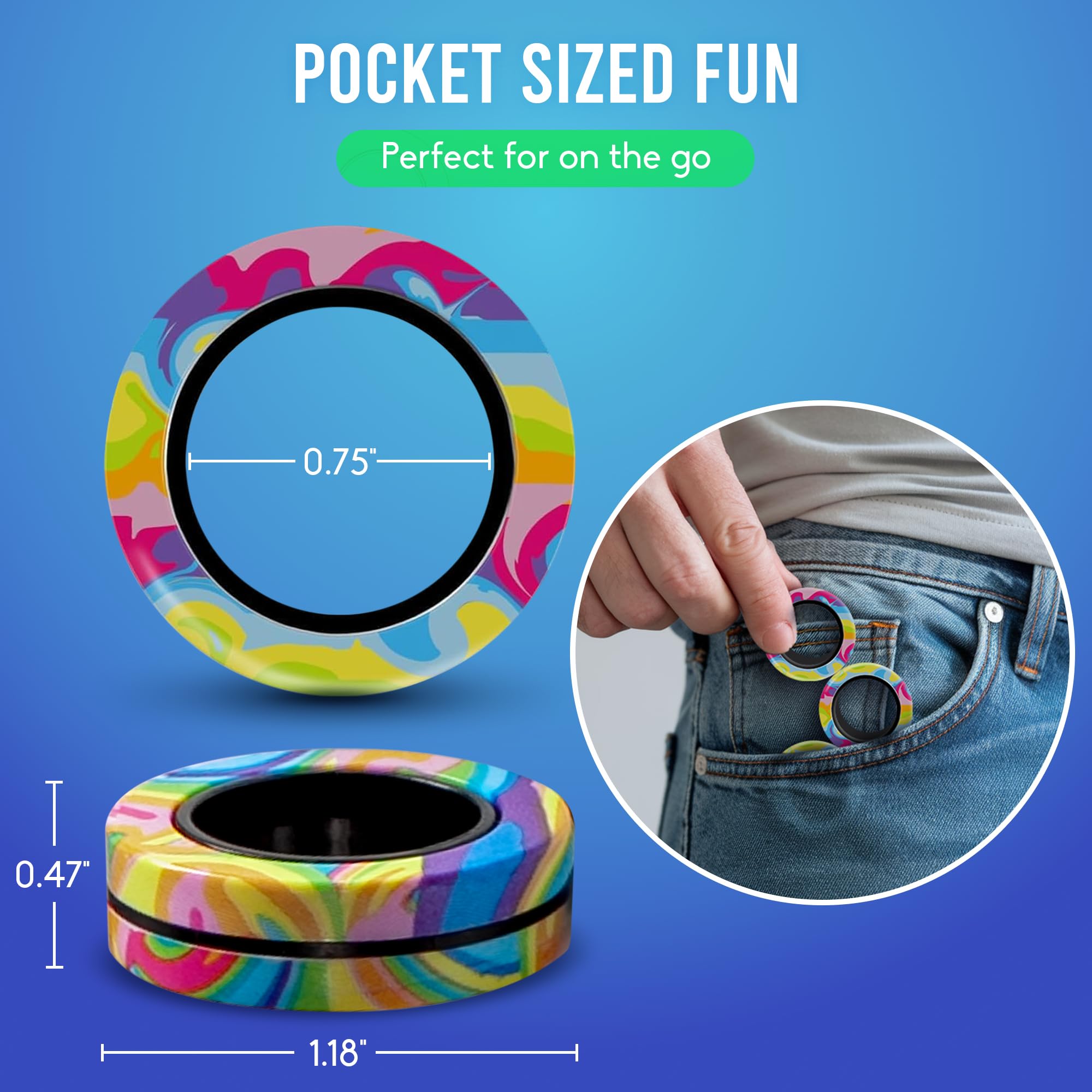 BunMo Magnetic Rings multicolored pocket-size design for travel and school.