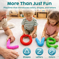 BUNMO Pop Tubes connect bracelets to encourage imaginative tactile engagement