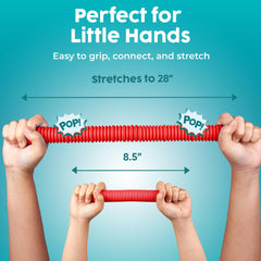 BUNMO Pop Tubes durable plastic invites continuous popping and twisting