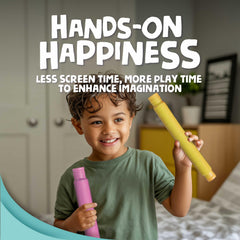 BUNMO Pop Tubes family-friendly toy promotes collaborative play and shared discovery.