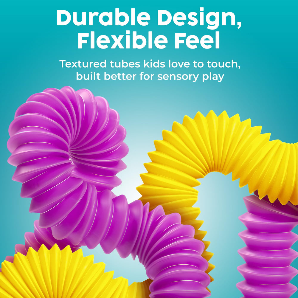 BUNMO Pop Tubes pull-pop action supports grip strength and coordination
