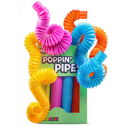 BUNMO Pop Tubes stretch-bend visuals for creative shapes and STEM play