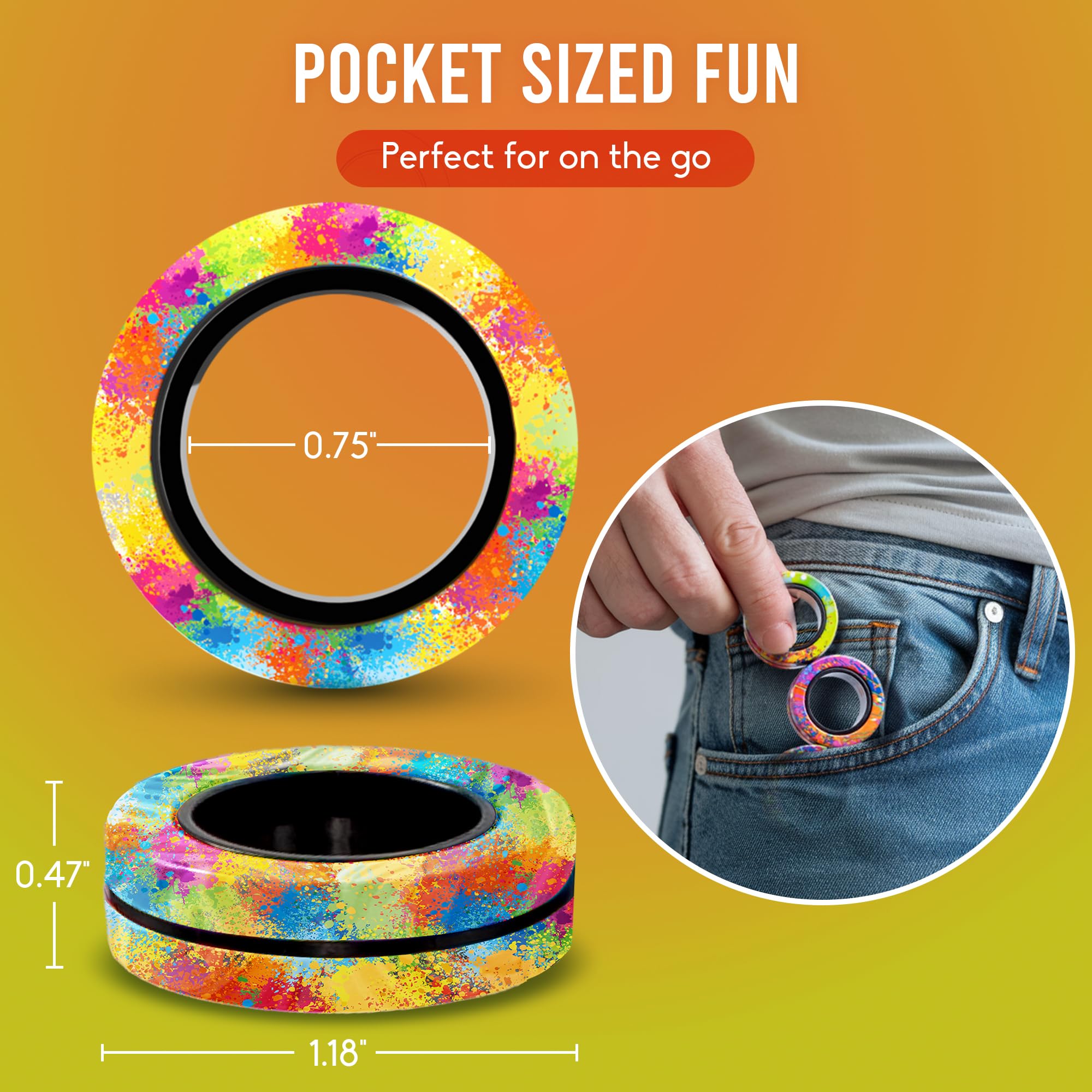 BUNMO Rainbow rings stacked for versatile play and sharing