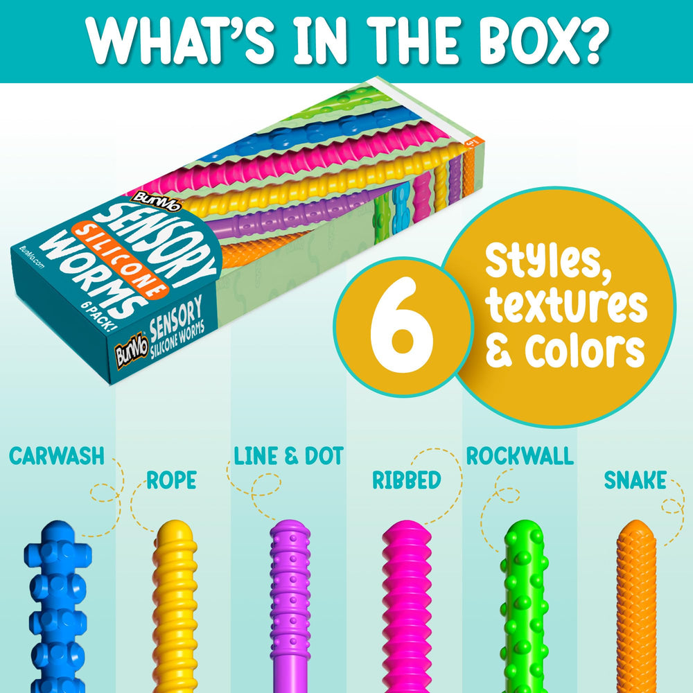 BunMo purple swirl worm offers varied textures for sensory exploration and creative play