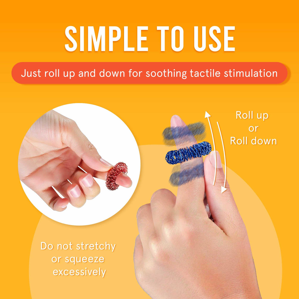 Travel-ready BunMo rings slip into bags for quick tactile breaks