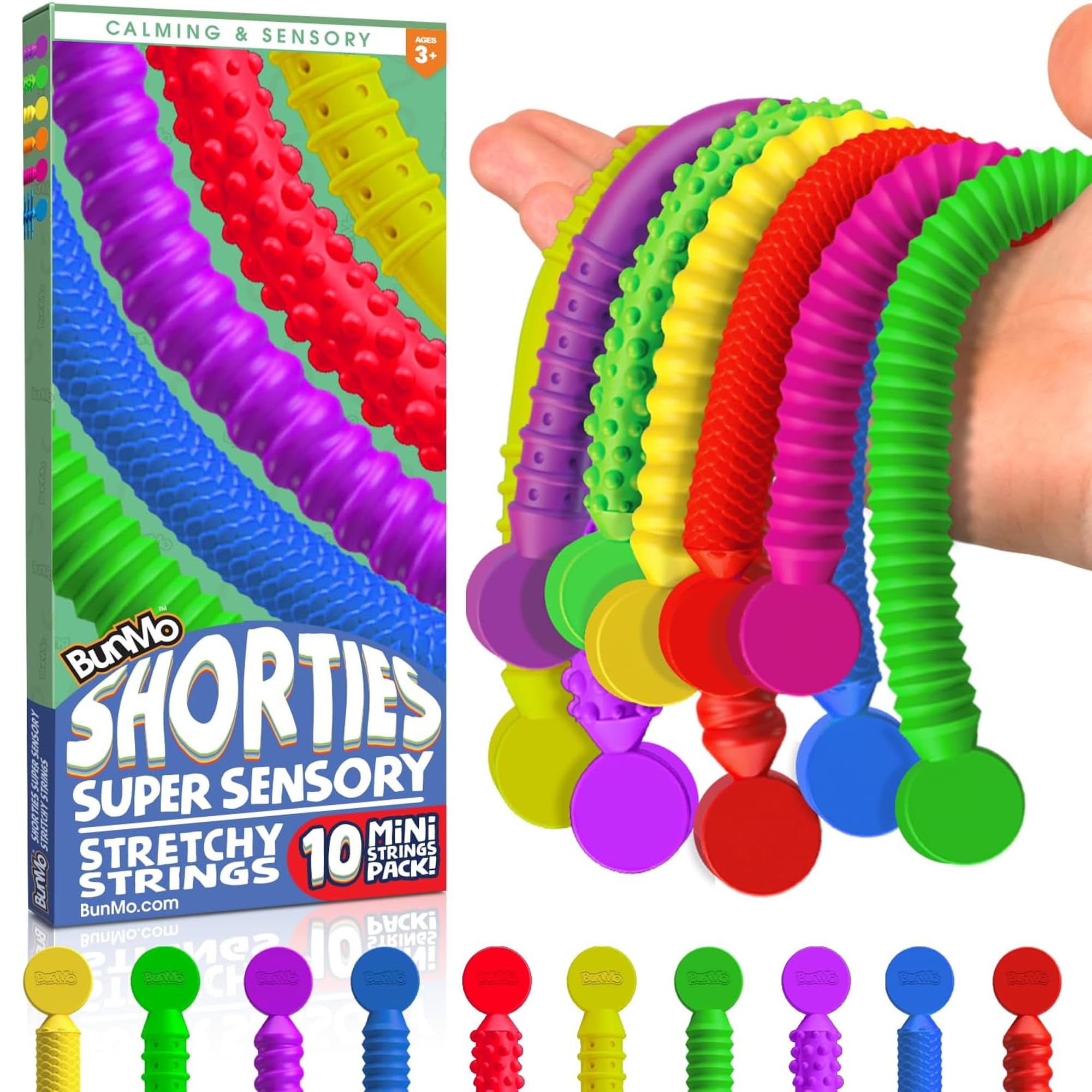 BUNMO Stretchy Strings close-up texture offers tactile calm for focused play.