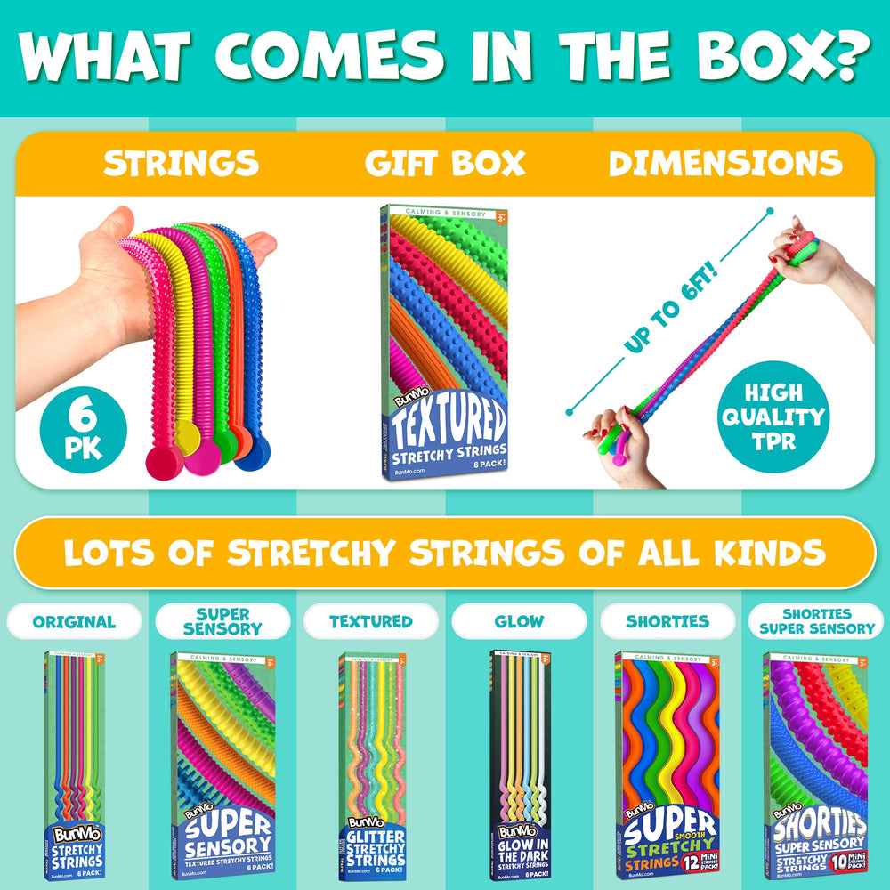 BUNMO Stretchy Strings portable and quiet for classroom or car use.