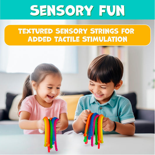 BUNMO Stretchy Strings with varied textures for hands-on stress relief during class.
