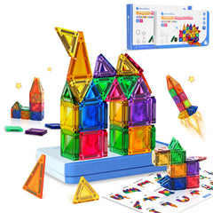 BunnyBoo Mini Magnetic Tiles case compact travel for easy on-the-go play