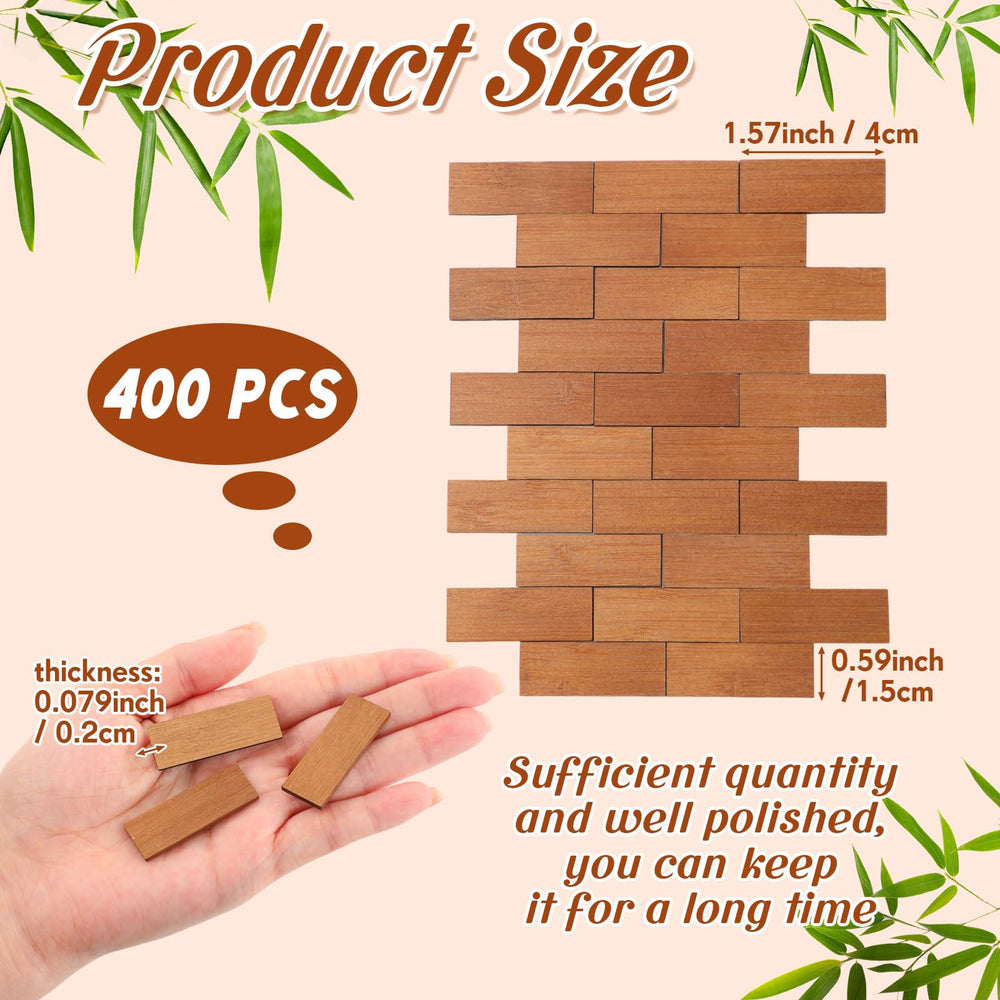 Burbell 1:12 scale bamboo floorboards with geometric pattern for creative miniatures.
