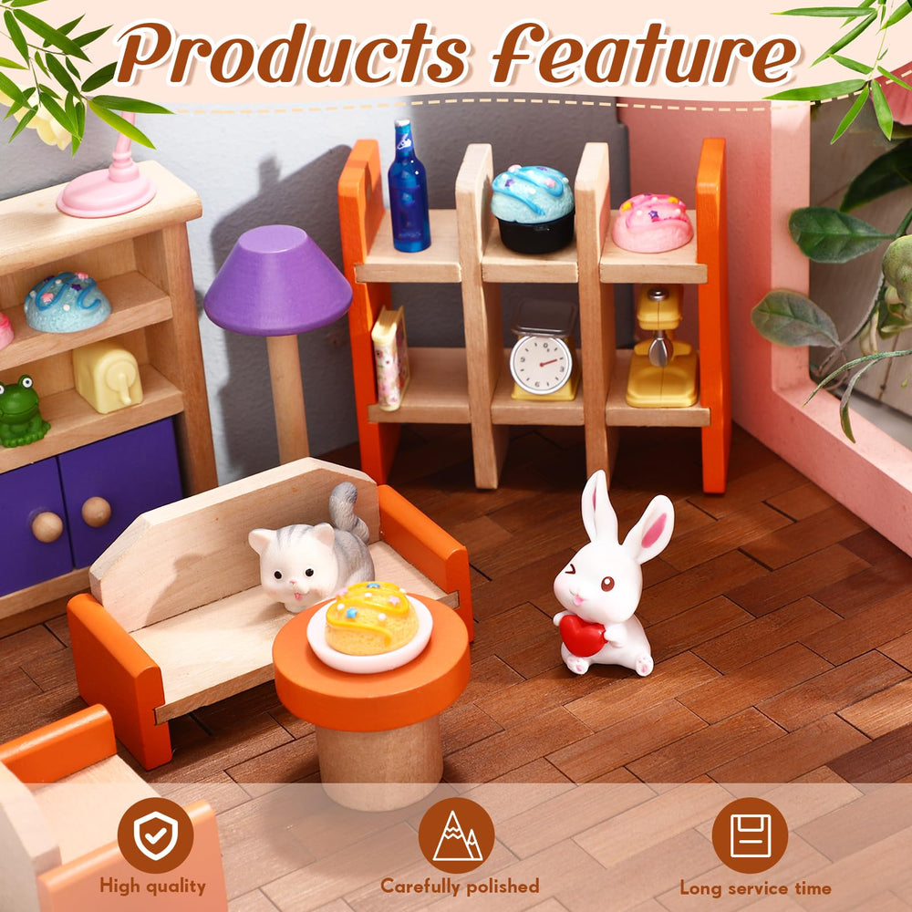 Burbell dollhouse floorboards with smooth edges for easy DIY assembly.