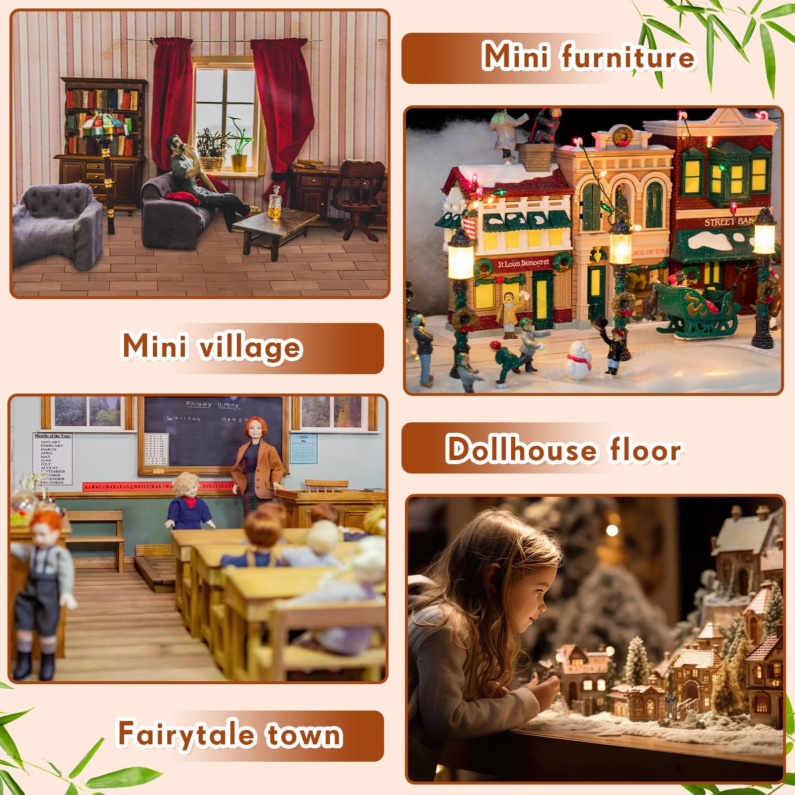 Burbell 400-piece set provides ample material for multiple mini-room projects.