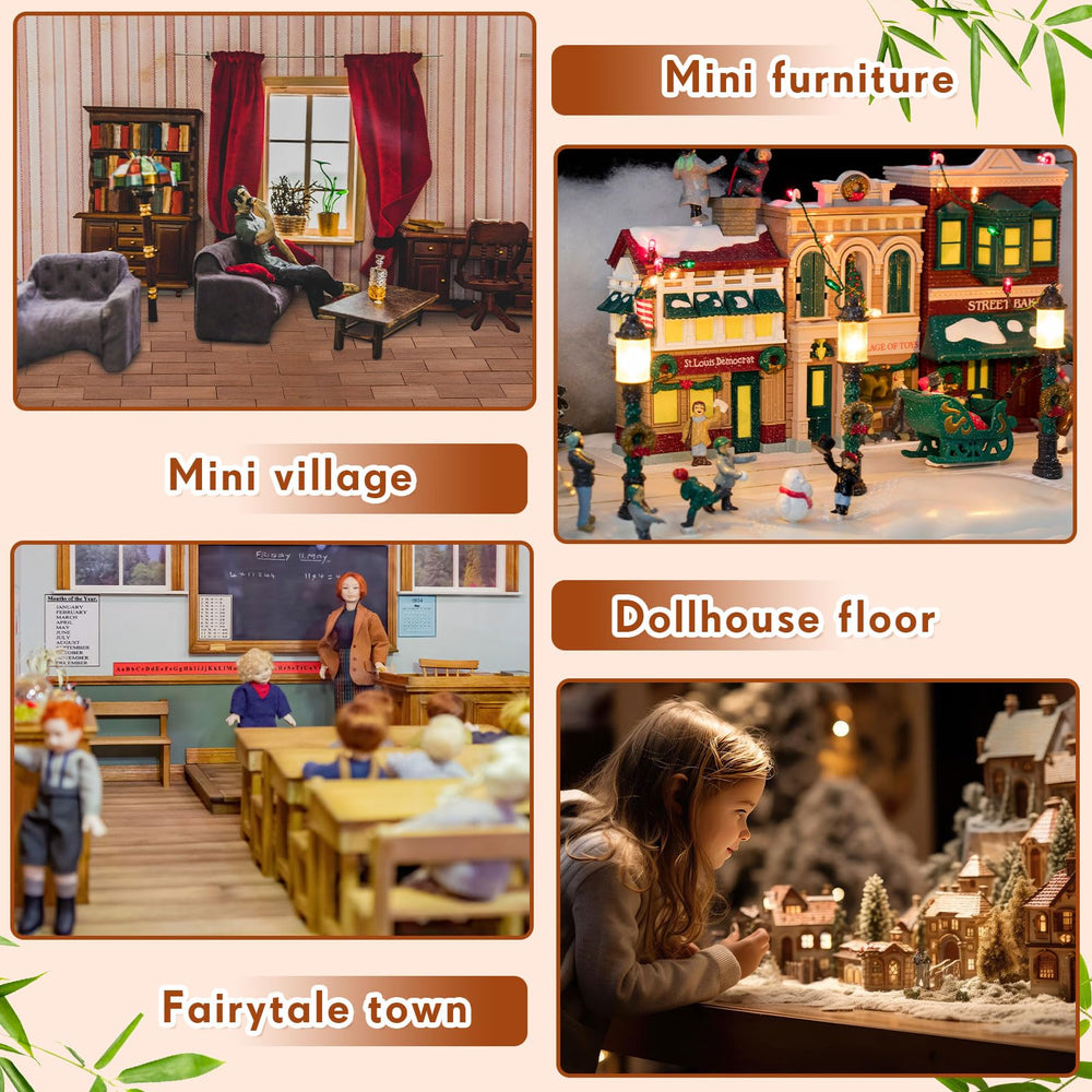 Burbell 400-piece set provides ample material for multiple mini-room projects.
