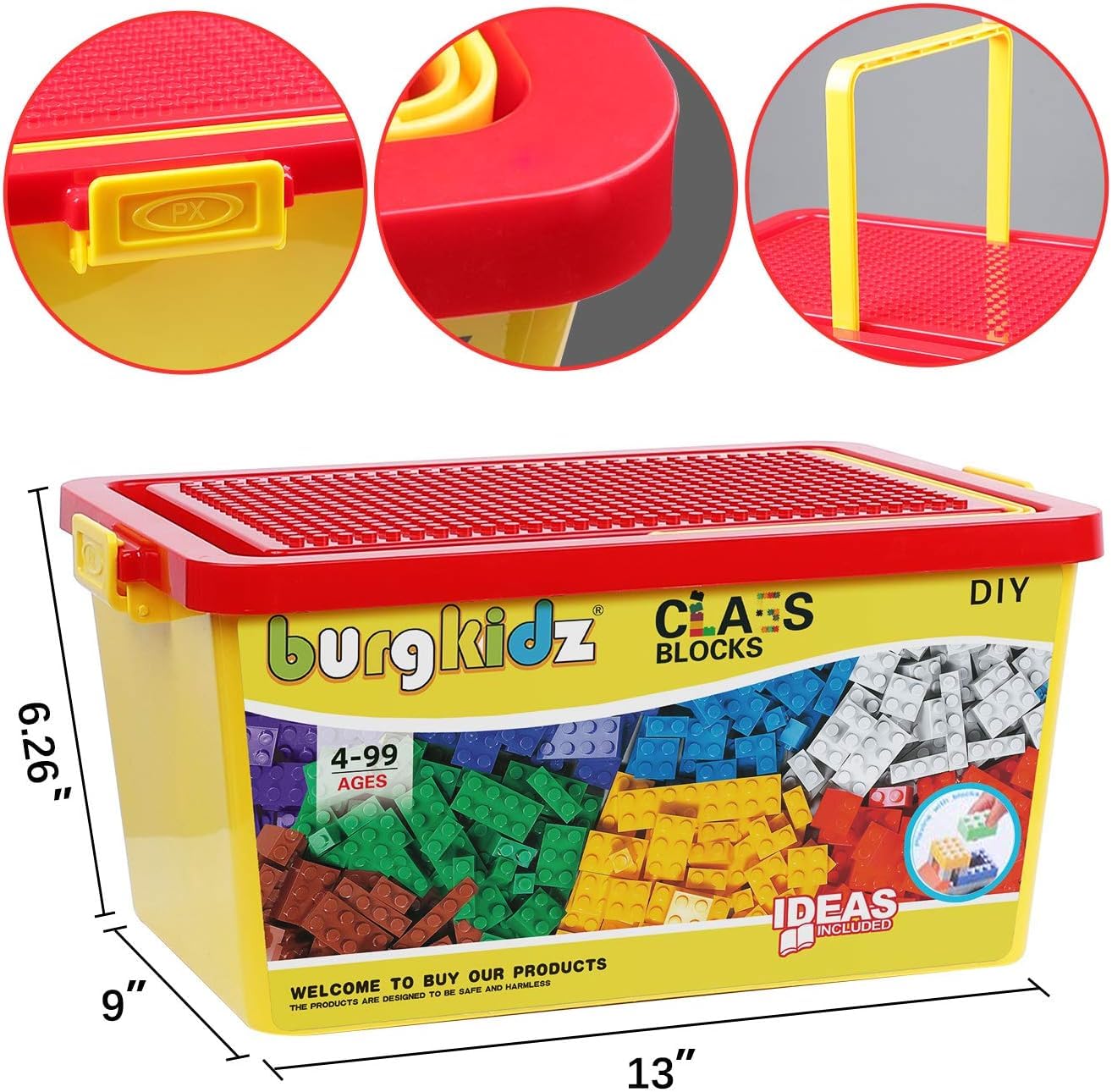burgkidz Base plate provides a sturdy foundation for stable constructions.
