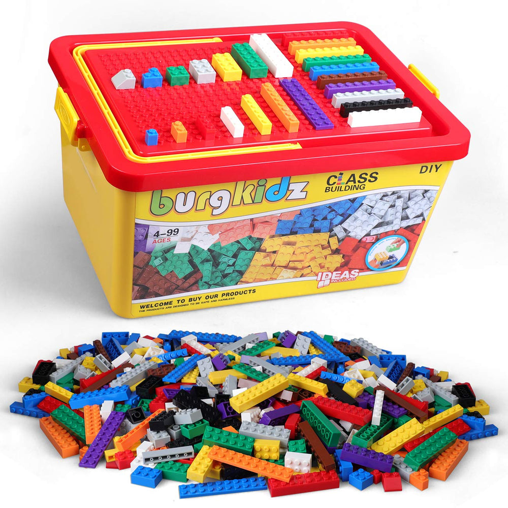 burgkidz Building Bricks 1020-Piece Set laid out for creative play and learning.