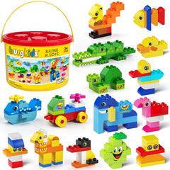 burgkidz large bricks 135-piece set fosters creative play and fine motor skills