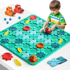 burgkidz Logical Road Builder baseboard with colorful pieces for route planning and logical thinking
