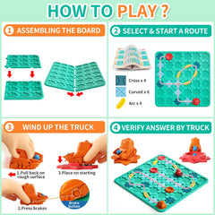 burgkidz Logical Road Builder car and marble setup for problem-solving play