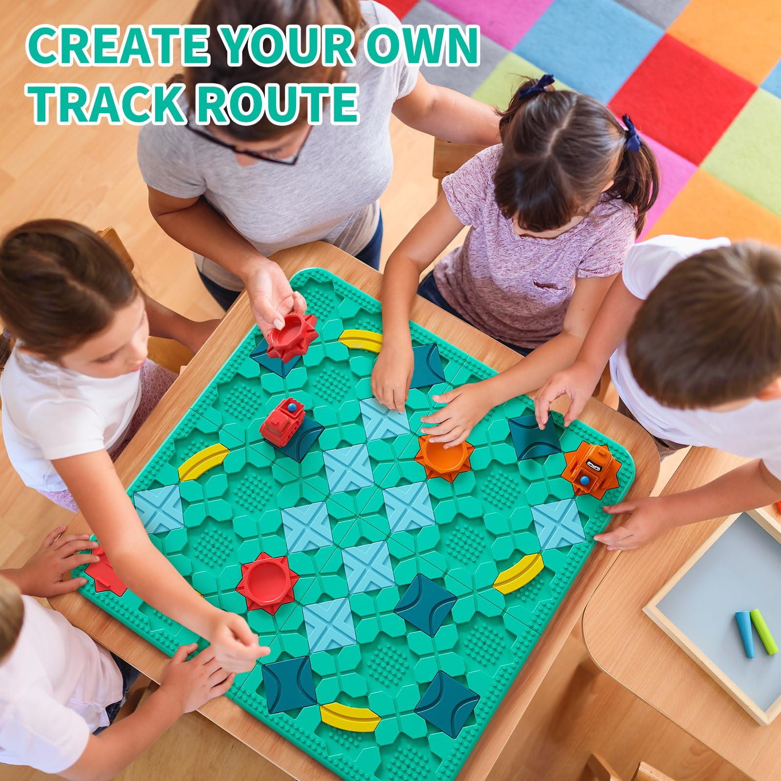 burgkidz Logical Road Builder 200+ challenges with two cars for progressive play