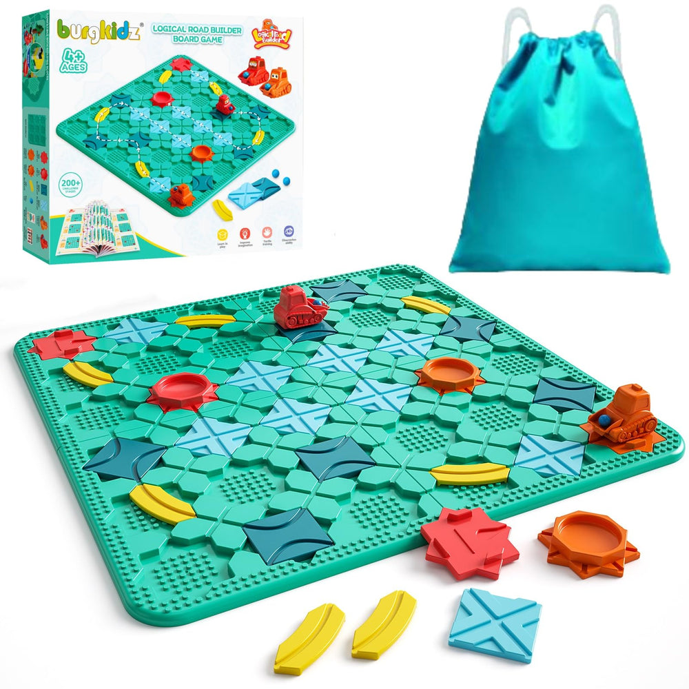 burgkidz Logical Road Builder Montessori-inspired design encourages screen-free exploration