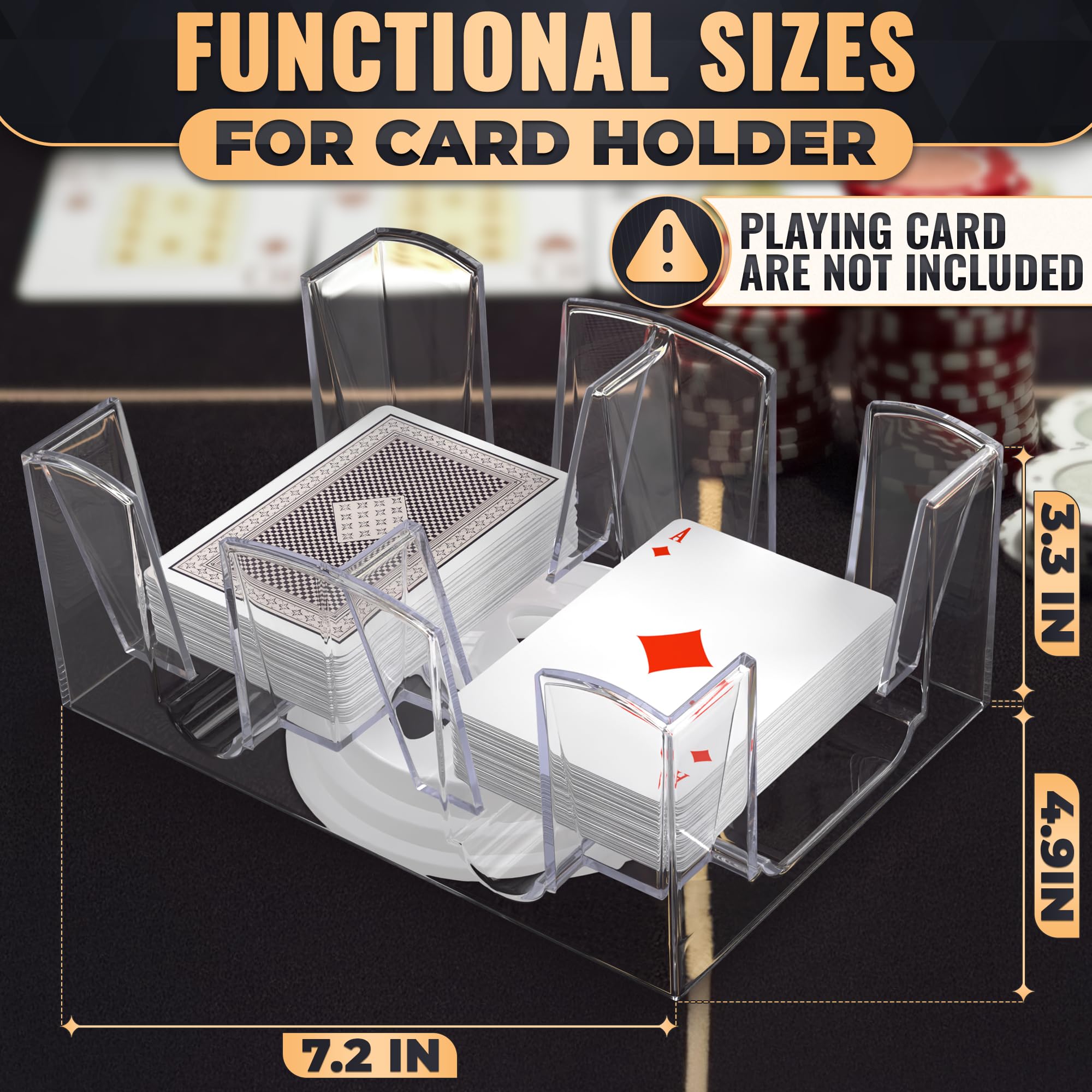 BURIUS clear card tray highlights durable plastic for long-lasting use.