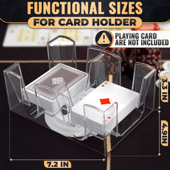 BURIUS clear card tray highlights durable plastic for long-lasting use.