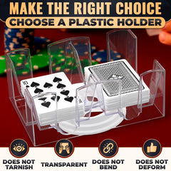 BURIUS six-deck capacity slot supports multi-deck canasta and poker games.